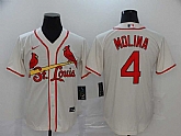 Cardinals 4 Yadier Molina Cream 2020 Nike Cool Base Jersey,baseball caps,new era cap wholesale,wholesale hats